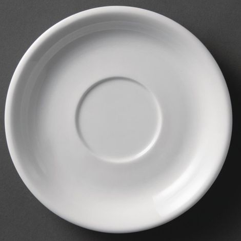Soucoupes Pour Tasses À Cappuccino Blanches 180mm (Lot de 12) - Ref U828 - Olympia (1/4)