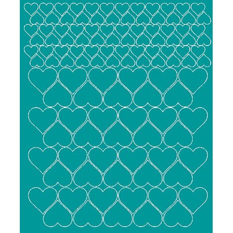 Pegatinas de corazón para casco de bicicleta, 116 piezas, color turquesa mate.