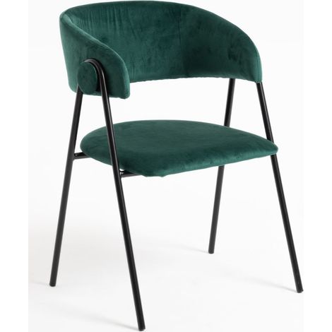 Sillas Comedor - Silla Mihu Black Terciopelo - Verde (1/5)