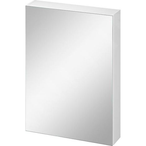 Cersanit City - Armoire à miroir, 80x59x14 cm, 1 porte, charnières G/D, blanc S584-024-DSM (1/2)