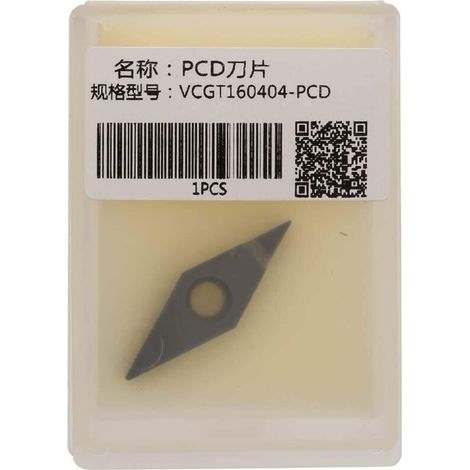 TNMA16404 VCGT160404 PCD Diamond Blade 8000HV Insert CNC Tour outil de tournage Cutter pour alliage d'aluminium, cuivre et leurs alliages, titane(VCGT160404) (1/5)