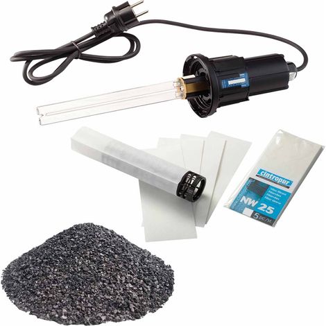 Cintropur – Kit entretien stérilisateur UV Trio – Lampe 25W – Durée de vie 9000h – Nettoyage gaine quartz – Tamis 25µm et charbon actif inclus