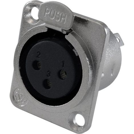 XLR Jack 3 Broches - sur Panneau Jacks Série D Taille XLR-F - 20 PACK (1/5)