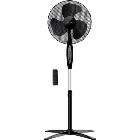 Ventilateur sur pied Nametil avec télécommande et minuterie Ø43cm 45W Noir