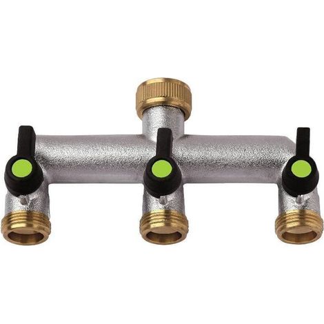 Vanne à trois voies 3/4" x 3/4", collecteur à trois voies, équipement d'irrigation de jardin