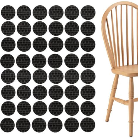 48 pièces - 20 x 3 mm - Patins de protection auto-adhésifs pour meubles - Coussins de chaise - Coussins de meubles - Patins de protection - Pour parquets, pieds de table, chaises et lits - Noir (1/5)