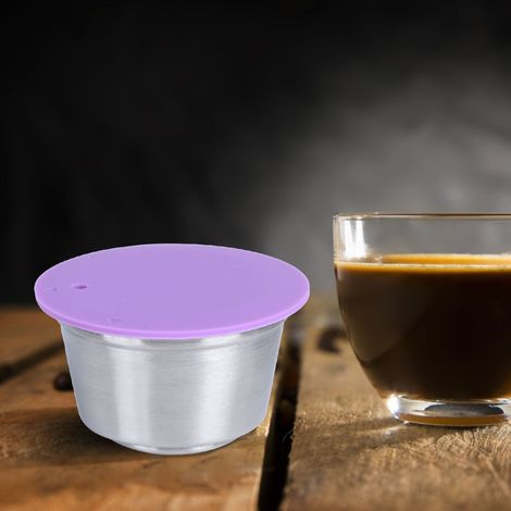 Capsule Rechargeable en Acier Inoxydable Réutilisable pour Machine à Café Dolce Gusto - Violet (1/5)