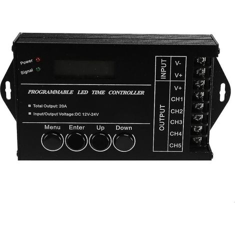 TC420 Programmierbarer RGB-LED-Controller, 5-Kanal-Timer-Dimmer DC12V-24V