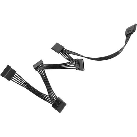 15 Pin SATA Power Extension Hard Drive Cable 1 Male to 5 Female Power-- (1/5)