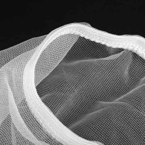 Lot de 2 housses de cage à oiseaux en polyester avec filet, récupérateur de graines, accessoires universels pour cages à perroquets, blanc, taille S (1/5)