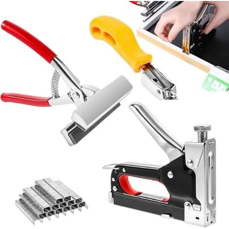 Pince à toile Ensemble d'outils en acier inoxydable pour projets multi-usages tissu, tapis, travaux d'aiguille, bureaux, studios - (1/5)