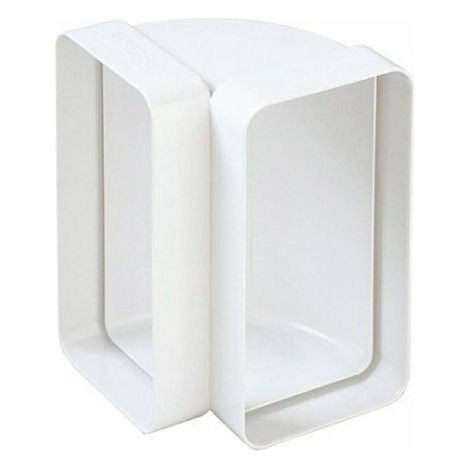 EDIL PLAST - LA VENTILAZIONE CURVA VERTICALE IN ABS 220X90 MM BIANCO PER TUBO RETTANGOLARE CCV229B (1/5)
