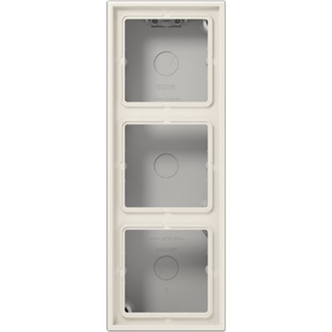 Jung Tapa de superficie 3 veces, LS CUBE, Duroplast, blanco, montaje vertical y horizontal LS 583 A W