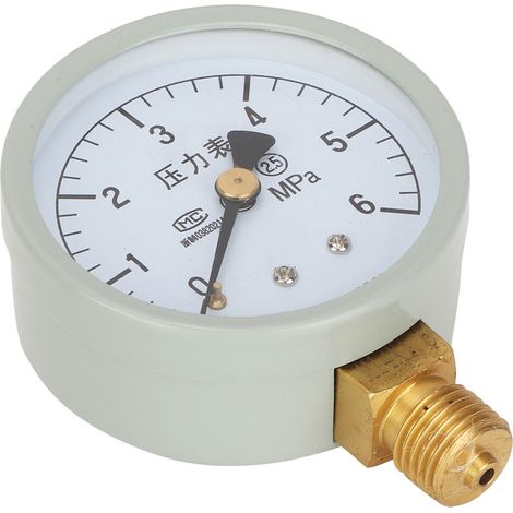 Manomètre de pression de liquide à vanne frigorifique à trois voies Quakeproof CT-488 (Manomètre) (1/5)
