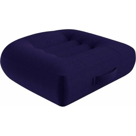 Rehausseur de siège de voiture pour adulte - Coussin orthopédique - 40 x 40 cm - Ergonomique - Pour table à manger, chaises de fauteuil roulant/chaises de jardin/canapé - Bleu (1/5)