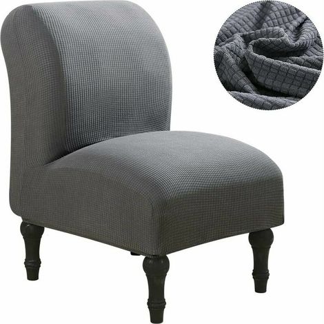 royaluxe -Housse de Fauteuil sans Accoudoirs Relax Moderne Jacquard Élastique Extensible Housse de Fauteuil Protecteur de Canapé Salon,Gris Argenté (1/5)