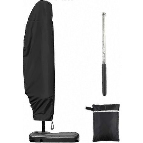 Parasol Housse 3m 4m avec Fermeture Éclair, Mât Télescopique 14m, 280x30/80/45cm Version (1/5)
