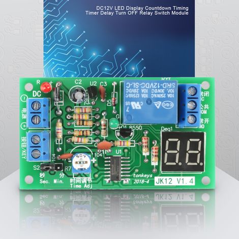 DC12V LED-Anzeige Countdown-Timer Verzögerung Abschaltrelais-Schaltermodul (1/5)