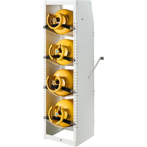VEVOR Estante para Tanque de Refrigerante, 376 x 330 x 1321 mm, Soporte para Tanque de Cilindro, 4 Niveles, Estante de Almacenamiente de Acero al Carbono, para Tanque de Freón Gases Oxígeno Nitrógeno (1/5)