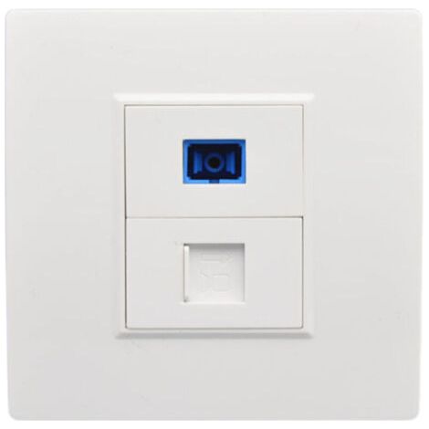 Interface fibre optique SC – Prise murale RJ45 – Panneau Jack réseau – Matériau plastique ignifuge – Installation facile et rapide - Connecto1