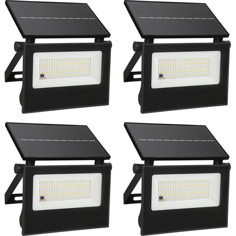 TolleTour 4X Lampe Solaire Extérieure Applique murale solaire LED Éclairage extérieur de jardin avec détecteur de mouvement