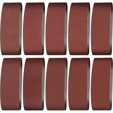 Bande Abrasive 100X915 mm- Grains 240/60/80/120/150/240/400Bande de Ponceuse pour le Ponçage, le Polissage et le Dépoussiérage, Idéale pour le Bois (12 Pièces) (1/5)
