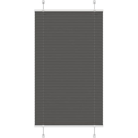 Plissee Schwarz 70x100 cm Stoffbreite 69,4 cm Polyester