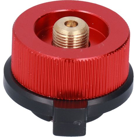 Adaptateur pour réchaud de camping avec fonction d'arrêt automatique, rouge, lot de 2 (1/4)
