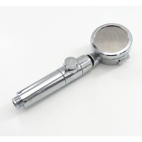 Pommeau de douche purificateur d'eau en coton PP, pressurisé et économe en eau, amovible et lavable, arrêt d'eau par simple pression d'un bouton, douchette à main à trois vitesses