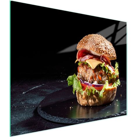 Glasschneidebrett 52x30 Hamburger (1/5)