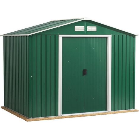Duramax - Abri de jardin en métal vert pin 4,75 m2 - DUVP86PR (1/4)