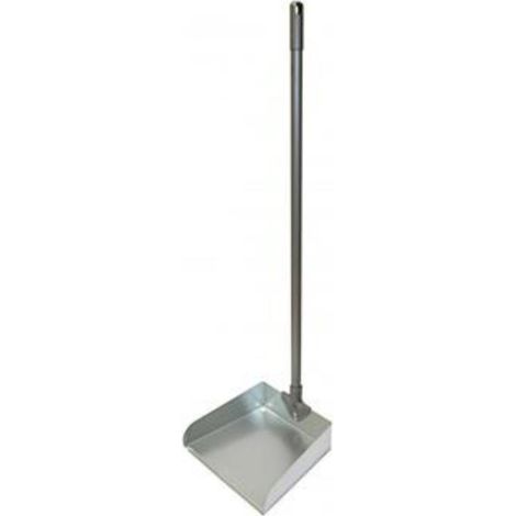 RECOGEDOR CHAPA GALVANIZADA MANGO GRIS ROSCA