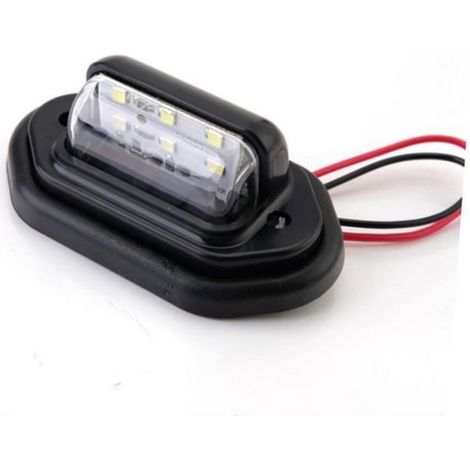 Feux de plaque d'immatriculation LED - - Ensemble de 6 pièces - Blanc - 12-30 V - Installation facile (1/4)