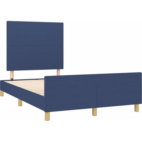 Estructura de cama sin colchón tela azul 120x190 cm vidaXL (1/4)