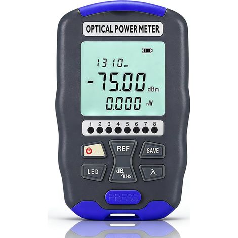 Glasfaser-Wattmeter, Glasfaserkabeltester mit Photometer und verdecktem RJ45-Anschluss, Leistungsmessung von -70 bis 10 dBm.