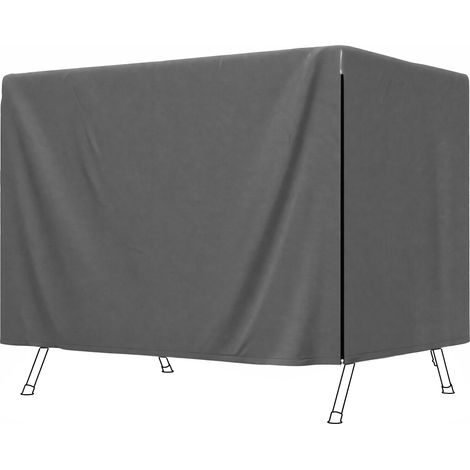 Housse de protection imperméable pour balancelle de jardin 3 places avec fermeture éclair, anti-poussière et coupe-vent, 215 x 155 x 150 cm (1/5)