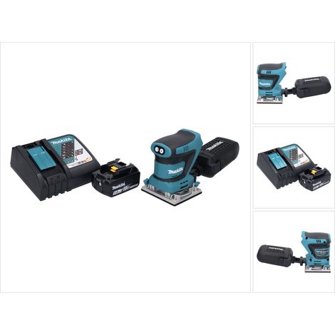 Ponceuse vibrante sans fil Makita DBO 482 RT1 18 V 112 x 102 mm + 1 batterie 5,0 Ah + chargeur (1/5)
