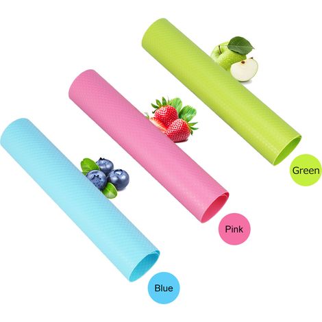 Lot de 4 tapis de réfrigérateur 29 cm x 45 cm, anti-salissures, anti-moisissures et absorbant l'humidité (1/5)