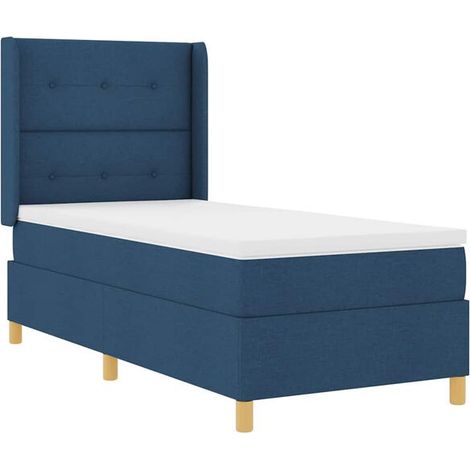 Matelas à ressorts avec bande lumineuse LED bleue, 80 x 200 cm, revêtement en tissu (1/5)