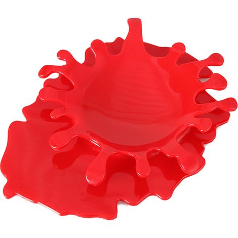 Repose-cuillère en silicone (19 x 14 x 2,5 cm) en forme de ketchup, anti-éclaboussures. (1/4)