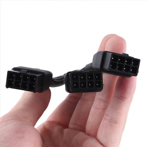 Câble coudé à 90° avec connecteur PCI-E 3 x 8 broches vers PCI-E 5.0 16 broches (12 + 4). (1/5)
