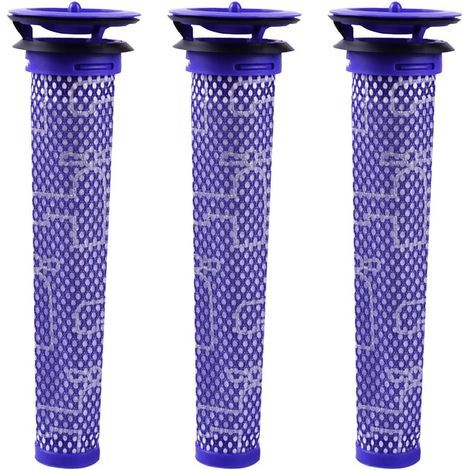 Filtre pour Dyson V8 V7 V6 DC62 Aspirateur Filtre Mélange de Matériaux Standard Bleue, Lot de 3 (1/5)