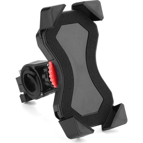 Support téléphone vélo universel noir avec fixation 360° pour guidon de vélo ou moto (1/5)