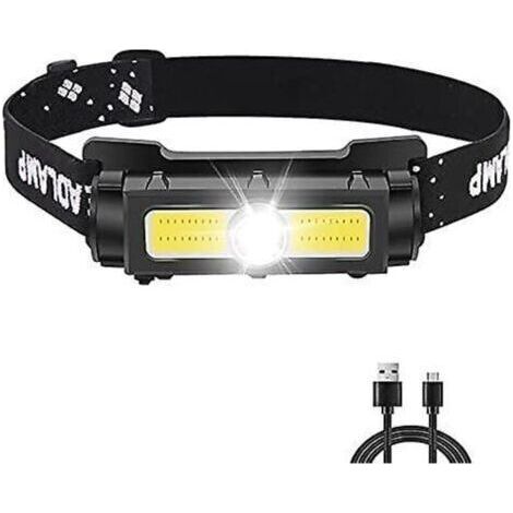 Powerful Headlamp 1000 Lumens, Rechargeable LED Headlamp with Red White Light and Removable Magnet 7 Modes Head Torch for Running, Camping, Fishing [Energy Class A+++ (1/4)