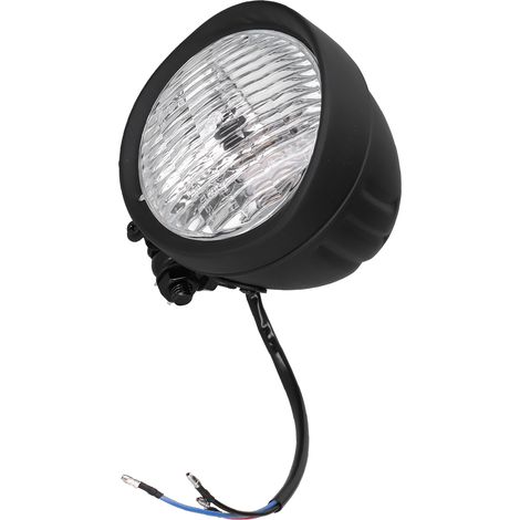 Phare avant de moto 12V 5 pouces, feux de route/croisement puissants, lentille transparente, pour moto rétro (1/5)