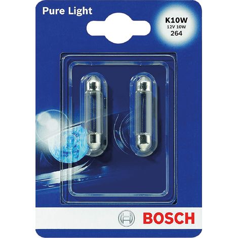 LAMPADINA PER ABITACOLO/FARO POSTERIORE 10 watt - 2 pezzi  - BOSCH