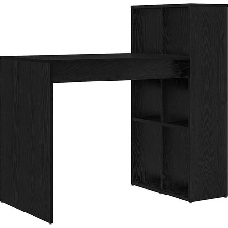 Maison Exclusive - Schreibtisch mit Regal Schwarz Eichen-Optik 10