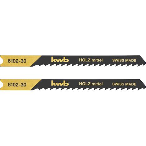 kwb 610230 Lames de scie sauteuse, travail du bois, dent spéciale, HCS, 2 x moyens 2 pc(s) D228952 (1/2)