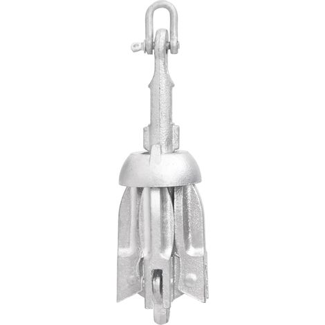 Ancre pliable argenté 0,7 kg fonte galvanisée à chaud (1/5)