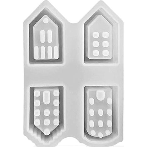 Moule en silicone pour maison creuse, porte-bougies chauffe-plat, porte-bougies (1/5)